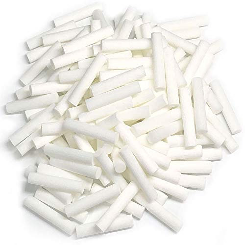 zison 110-teiliges Docht-Ersatz-Set für ätherische Öle, 4 cm, leere Nasenstäbchen oder Inhalatoren für ätherische Öle.