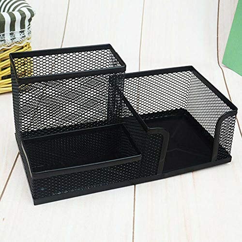 Black Mesh Pen and Pencil Holder,1Pc Multifunctional Desk Organisers Stylish And Convenient Accessories Pen Pot Storage Of Pen,Notbook,Mobile phone