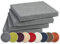 sunnypillow 4er Set Stuhlkissen mit Bindebänder - 40 x 40 x 5 cm - Sitzkissen Outdoor für Stühle/Bänke - Polsterauflage Sitzauflage Gartenkissen für Garten viele Farben zur Auswahl - Grau
