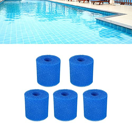 YHMX Schwimmbad Filterschaum für H/A / S1 / I/II/VI/D/VII/B Typ Wiederverwendbar Waschbarer Pool Filter Schwammpatrone 5 Packung lang Arbeitszeit langlebig,5 Type VII/D