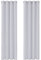 Deconovo Deko Blickdichte Gardinen mit Ösen für Schlafzimmer Thermogardine Kälteschutz Ösenvorhang Blickdicht, 180x140, Silber Grau, 2er Set