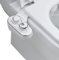 Elcare Bidet, eau chaude et froide, bidet non électrique pour toilettes, autonettoyant et double buse pour femme et lavage arrière, interrupteur à bouton poussoir pour une utilisation facile (blanc)