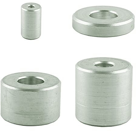 (10 Stück) Distanzhülsen Aluminium für M6 - Ø innen: 6,6 mm; Ø außen: 15 mm; Höhe: 10 mm Abstandsbuchse - Distanzbuchse - Aluhülse