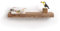 Rikmani Wandregal Holz Esche massiv Schweberegal - Handgefertigtes Regal Bücherregal Holzregal Wandboard Leo 15 cm breit (dunkel) 80 cm