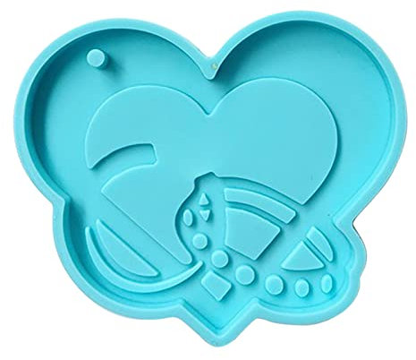 DIY Valentinstag Herz Schlüsselanhänger Kristall Epoxidform Epoxid Silikonform Aschenbecher Groß (C, One Size)