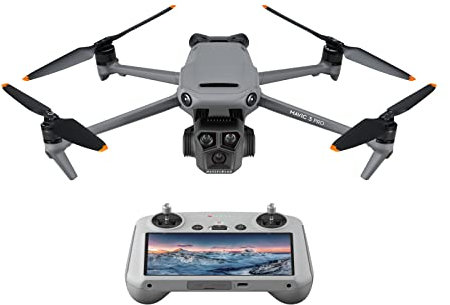 DJI Mavic 3 Pro mit DJI RC (Bildschirmfernsteuerung), Flaggschiff-Drohne mit Dreifachkamera und 4/3 CMOS Hasselblad-Kamera, 43 min Flugzeit und 15 km HD-Videoübertragung