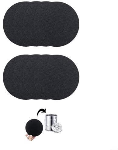 RANRAO 8 x Kompostbehälter-Filter, runde Aktivkohle-Filter, Kohlenstoff-Geruchsfilter, Kompostbehälter, Küchen-Kohlefilter, Baumwollabfalleimer, Kohlefilter