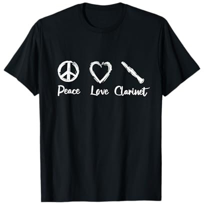 Peace Love Clarinet Klarinette Musik T-Shirt
