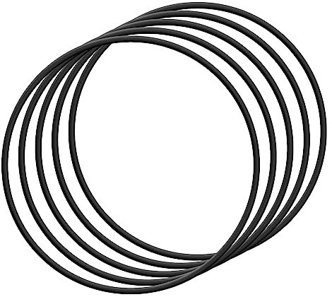VGOL 5Pcs 70mm O Ring Ersatz Gummi Dichtringe Dichtung Unterlegscheibe Zubehör für Wasserhahn Haushalt Pipeline Hydraulische Pipeline Schwarz