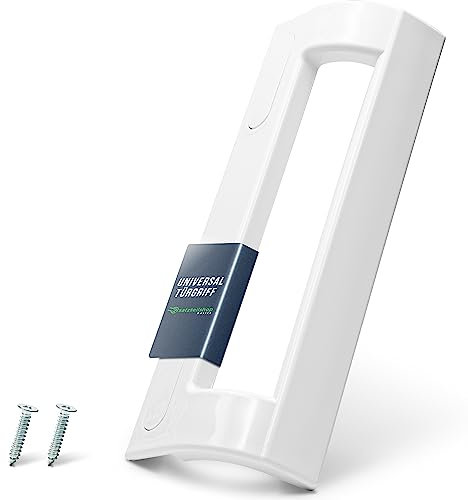 Tirador universal para frigorífico, 200 x 70 mm, color blanco, para frigorífico y congelador, con distancia de fijación de 82-163 mm, compatible con Bosch, Siemens