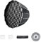 Triopo Softbox parabolico da 23,6 pollici/60 cm Bowens Mount Soft Box con griglia a nido d'ape, installazione rapida, per Aputure 120d Light Dome Godox SL60w NEEWER RGB CB60 Bowens Mount Lights