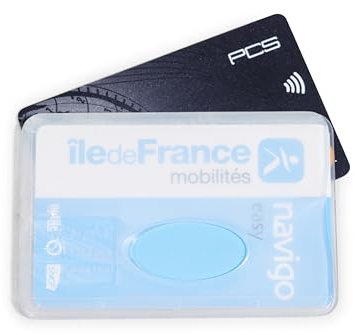 Idée pro mobilité® Étui de Protection Rigide pour Cartes (Format CB) - Fabriqué en France | Conçu pour Carte Navigo, Carte de Crédit, et Plus | Léger, Nacré, et 100% Végétal