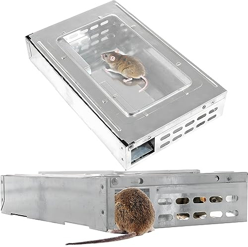 Retoo Lebendfalle für Mäuse, groß, wiederverwendbar, tierfreundlich | Mehrfachfalle, einfache Bedienung, für Küche, Wohnzimmer, Ecken und Lager, ohne Tötungsmechanismus