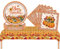 Autumn Thanksgiving Plastic Table Cloth, Paper Plates and Napkins Tableware Set, 37pcs Fall Table Decorations Pumpkin Maple Leaf Dinnerware Sets for Thanksgiving Harvest Festival