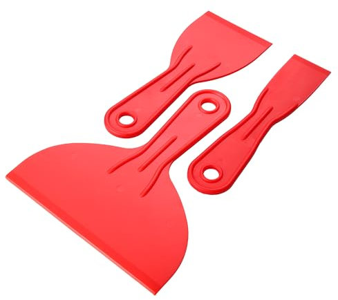 rurufuy 3 Pcs Putty Scrapers Set,Flexible Plastic Paint Scraper Tool for Spackling, Spackle Tool, Plastic Putty Scraper, Tamale Spreader Tool