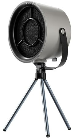 Campana extractora portátil, campana extractora de escritorio con ventilador de escape de 3 velocidades, filtro de polímero desmontable, campana extractora de recirculación silenciosa móvil(Color:Blac