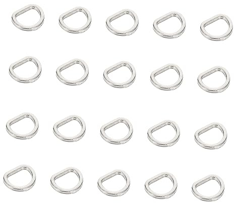 Anneome 100stücke Metall-d-ringe Silber Mini Schnallen Zum Annähen Für Puppenkleider Diy Knöpfe Strickjacke Nähzubehör Langlebige Deko Für Bjd Spielzeug Kleidung