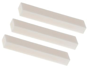 RuiJOTWAT 3PCS Blank & Uncut Guitar Bridge Saddles Nut 52x6x10mm for Acoustic & Classical & Cigar Guitar Part Replacement