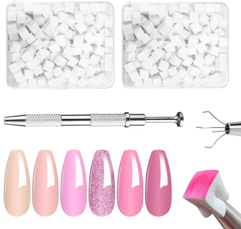 SZSMW 300 Pièces Eponge Babyboomer Ongle - Nail art Ongles - Pinceaux nail Art,Éponge Nail art Pour les Dessins D'ongles Dégradés, le Bricolage et Les Soins Quotidiens