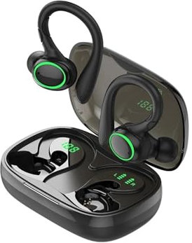 On-Ear Headset Sports 5.3 bluetooth Headsets Earhook Headphones With Mic Noise Reduction TWS Earphones HIFI Sound Earbuds Touch Bluetooth Headset