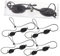 DRESSOOS 5St -Augen maske schützend sehen getönte Schutzbrille einstellbar Schutzbrillen uv schutzbrille UV-Schutzbrille LED-Licht Augenabdeckung LED-Licht-Augenschutz Black
