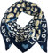 XL Dreieck Strickschal Herz Leopard Frühling Schal 100% Baumwolle Made in Italy Fashion Tuch Dreieckschal Stola Herbst Frühling Tuch Leo Love is Love Happy (Dunkelblau)
