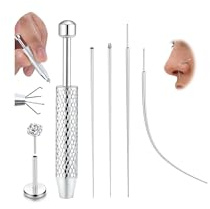 Chriscoco 14G/16G/18G/20G Piercing Taper Insertion ASTM F136 Titan Piercing Einführhilfe Piercing Nadel für Ohr/Nase/Lippe/Bauch/Nippel/Zunge Body Stretching Piercings Kit Assistant Tool