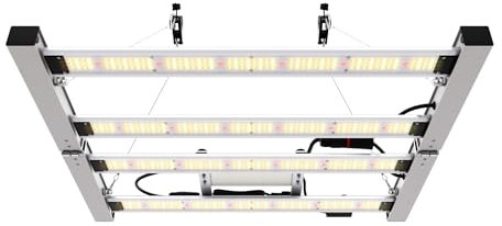 FIVMEN Pflanzenlampe LED Vollspektrum 200W Grow Lampe Anzuchtlampe Pflanzenlicht Faltbar mit 600 LEDs Pflanzenleuchte Wachstumslampe Grow Light für Pflanzen Anzucht