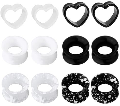 GUSXPPD 6 Paar Flesh Tunnel aus Silikon, 6-20mm Silikon Ohr Tunnel Set, Soft Ohr Plug Expander, Ohr Piercing Schmuck für Frauen Männer (20MM)