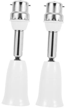 QUMIIRITY 2pcs Adjustable Socket Extender B22 to E27 Extension Socket Adapter Light Bulb Socket Extension Lamp Holder Adapter