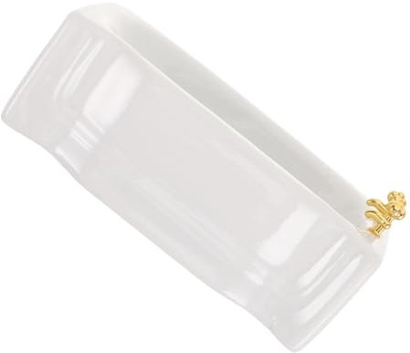 HOOTNEE Miniatur-Porzellan- Weiße Quadratische Keramik- Für -Dekoration Miniaturmöbel Für Kreative Spielräume Und Sammlungen