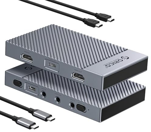 ORICO Cattura Video HDMI 4K@60Hz con Pass-Through - HDR, VRR, Bassa Latenza, Alta Velocità - Compatibile con Switch, PS5/PS4, Xbox, Windows, macOS, Linux, Android