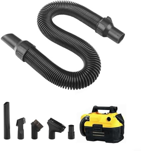 CNANRNANC Tuyau de rechange pour tuyau d'aspirateur Dewalt - Kit de raccordement pour modèles DCV580 DCV581H - Lot de 6 accessoires avec brosses, adaptateurs et tête d'aspiration