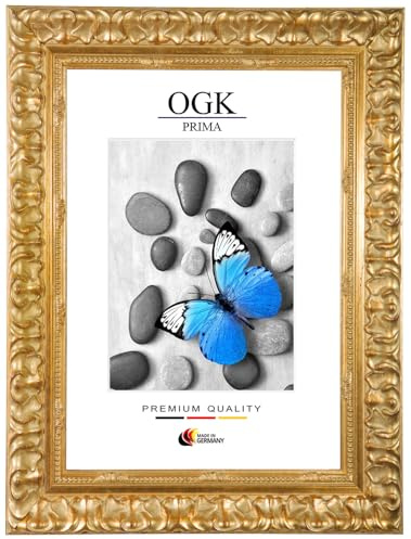 Online-GalleryKing Barock Bilderrahmen im opulenten Barockstil 50 x 70 cm in Gold | Größe wählbar | Edler Holzrahmen | Maßanfertigung | für Fotos, Poster & Puzzle | OGK_15