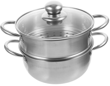 Ipetboom Vaporera Inoxidable 1 Pieza Olla para Sopa Cacerola para Leche Mango Ergonómico Artículos de Cocina para Hervir Alimentos