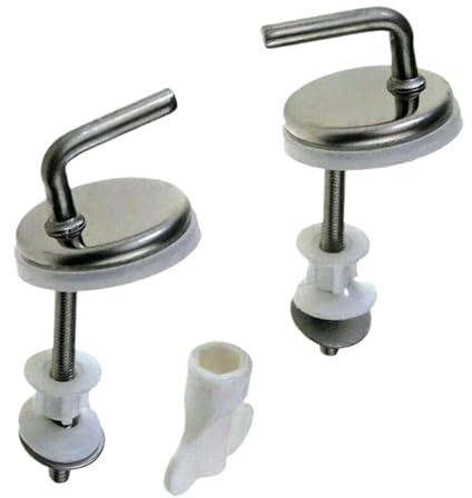 2 pezzi di ricambio for cerniera del sedile water, vite montaggio universale in acciaio inossidabile, cerniere coperchio, raccordo for Cerniere Tavoletta Wc