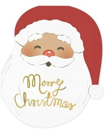 Servietten Santa Merry Christmas 12Stk./13,5x16 cm