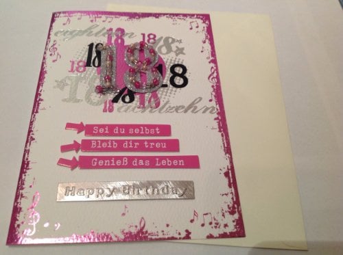 Depesche 3003.002 Glückwunsch-Karte zum 18. Geburtstag, elegante Geburtstagskarte mit passendem Spruch, ohne Innentext, inkl. Umschlag, 17,5 x 12,5 cm