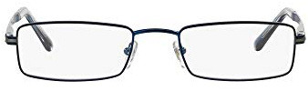 Sferoflex Mens SF2269 Rectangular Prescription Eyewear Frames, Matte Dark Blue/Demo Lens, 54 mm