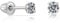 14k White Gold Solitaire Round Cubic Zirconia CZ Stud Earrings in Secure Screw-backs, White Gold, Cubic Zirconia