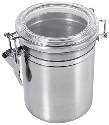 Fdit 4 Formati da Cucina in Acciaio Inox Contenitore di conservazione degli Alimenti Bottiglia di misurazione Tazza Zucchero t¨¨ caff¨¨ Fagioli Scatola Set(L)