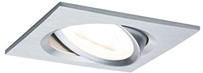 Paulmann Einbauleuchte LED Nova eckig 6,5W GU10 Alu IP23 sprühwassergeschützt 1er-Set schwenkbar