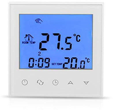 Digitales LCD-Display Thermostat Kamin & Heizung Thermostat Raumthermostat Thermostat NTC-Sensor Touchscreen LCD-Thermostat programmierbar Heimgebrauch [01]