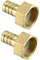 sourcing map 2pcs Raccord cannelé tuyau en laiton barbelé 16 mm barbelé x 3/4 PT tuyau femelle Adaptateur de connecteur