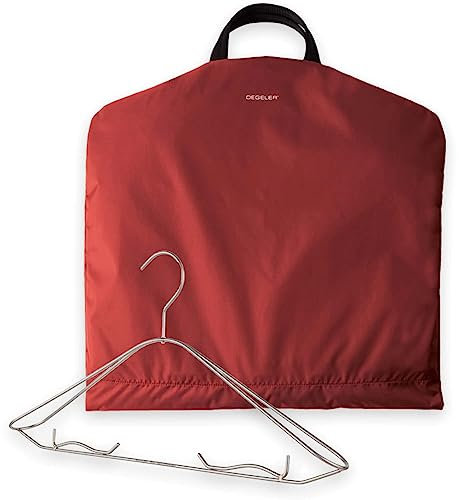 DEGELER SkyHanger - Kleidersack mit einzigartigem Titan-Kleiderbügel für Damen & Herren - durchdachte Anzugtasche für knitterfreies Reisen - leichtes & wasserabweisendes Nylon - dunkelrot