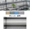 Sekey Balkon Sichtschutz Balkonabdeckung HDPE 220 g/m², 90x500cm, Leicht Transparent Wind- und UV-Schutz Wetterfest, mit Ösen, Nylon Kabelbinder und Kordel, Graue Gestreift