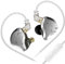 Yinyoo KZ ZS10 Pro in Ear Monitor IEM Metal Headphones Earphones HiFi Stereo Sound Earbuds Noise Cancelling Ear Buds with 4BA 1DD 0.75mm 2pins Cable (Black, With mic)