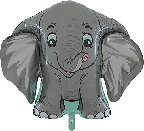 Toyland® 40 Grey Elephant Character Foil - Kinderpartyballon - Partydekoration