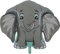 Toyland® 40 Grey Elephant Character Foil - Kinderpartyballon - Partydekoration