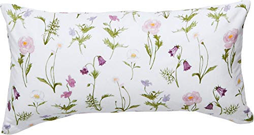 Erwin Müller Kissenbezug Flanell grün-rosé-weiß Größe 40x80 cm